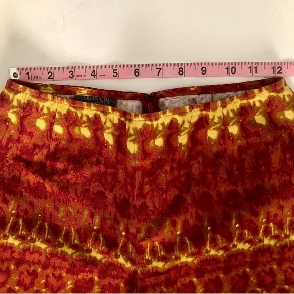 Lafayette New York Womens Pant size 2 Boho Chic Tie Dye Red luxury cotton - Picture 6 of 11